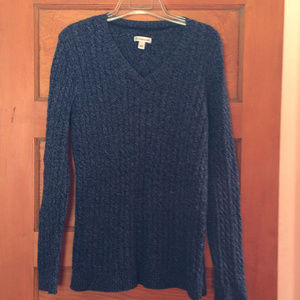 CROFT & BARROW Long Cotton Tweed Sweater Sz L